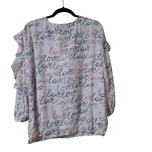 NWT-New York & Co, Women's Plus XXL Ruffle Blouse - Picture 2 of 6